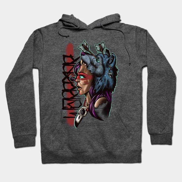 Warrior Woman Hoodie by Timwould